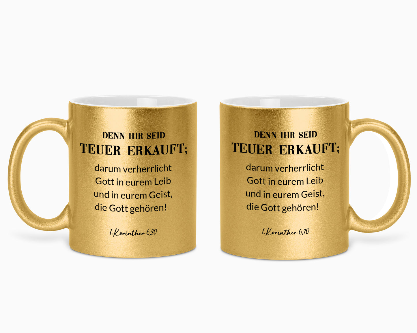 Teuer erkauft - Glitzertasse