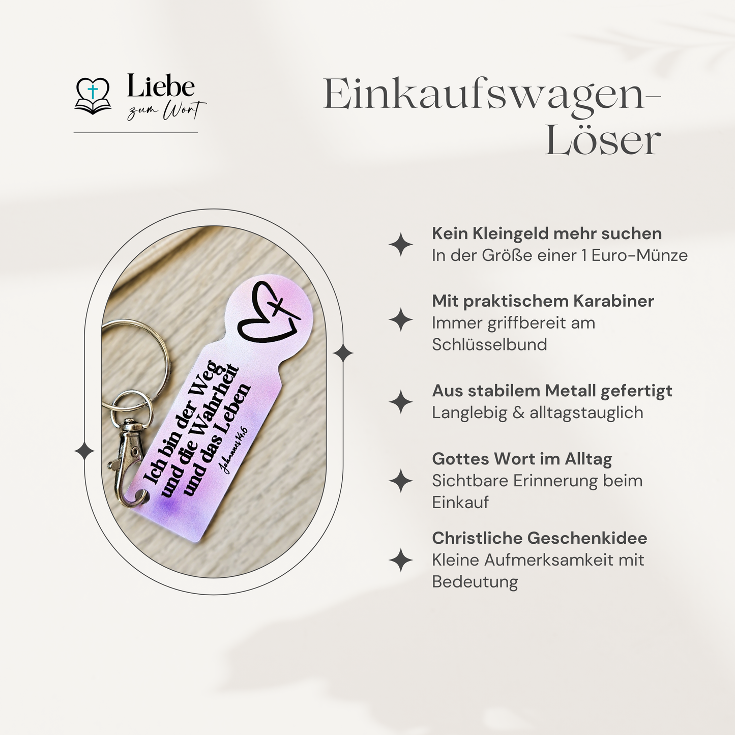 Ich bin der Weg - Roséviolett