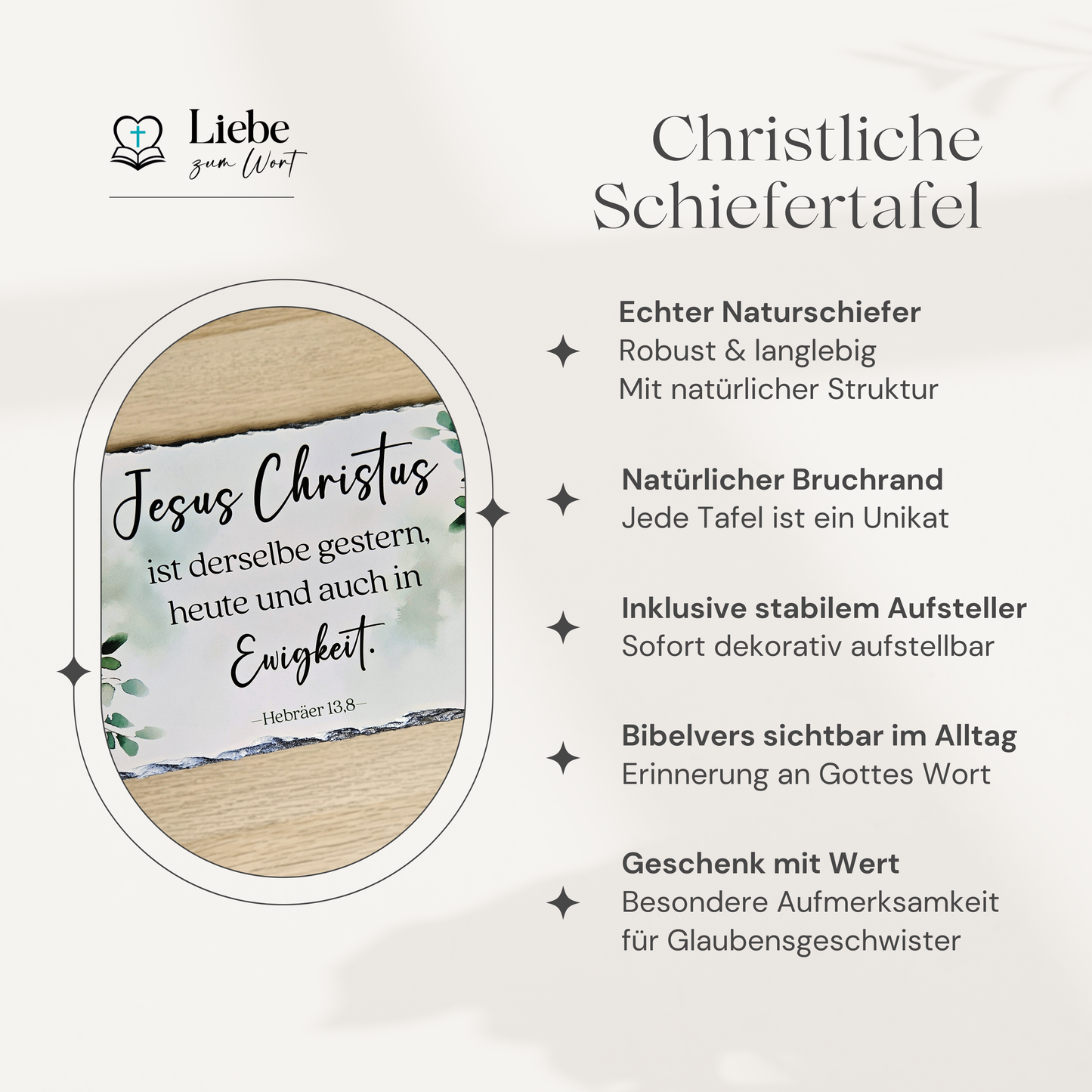 Jesus Christus ist derselbe - Groß (20x30cm)