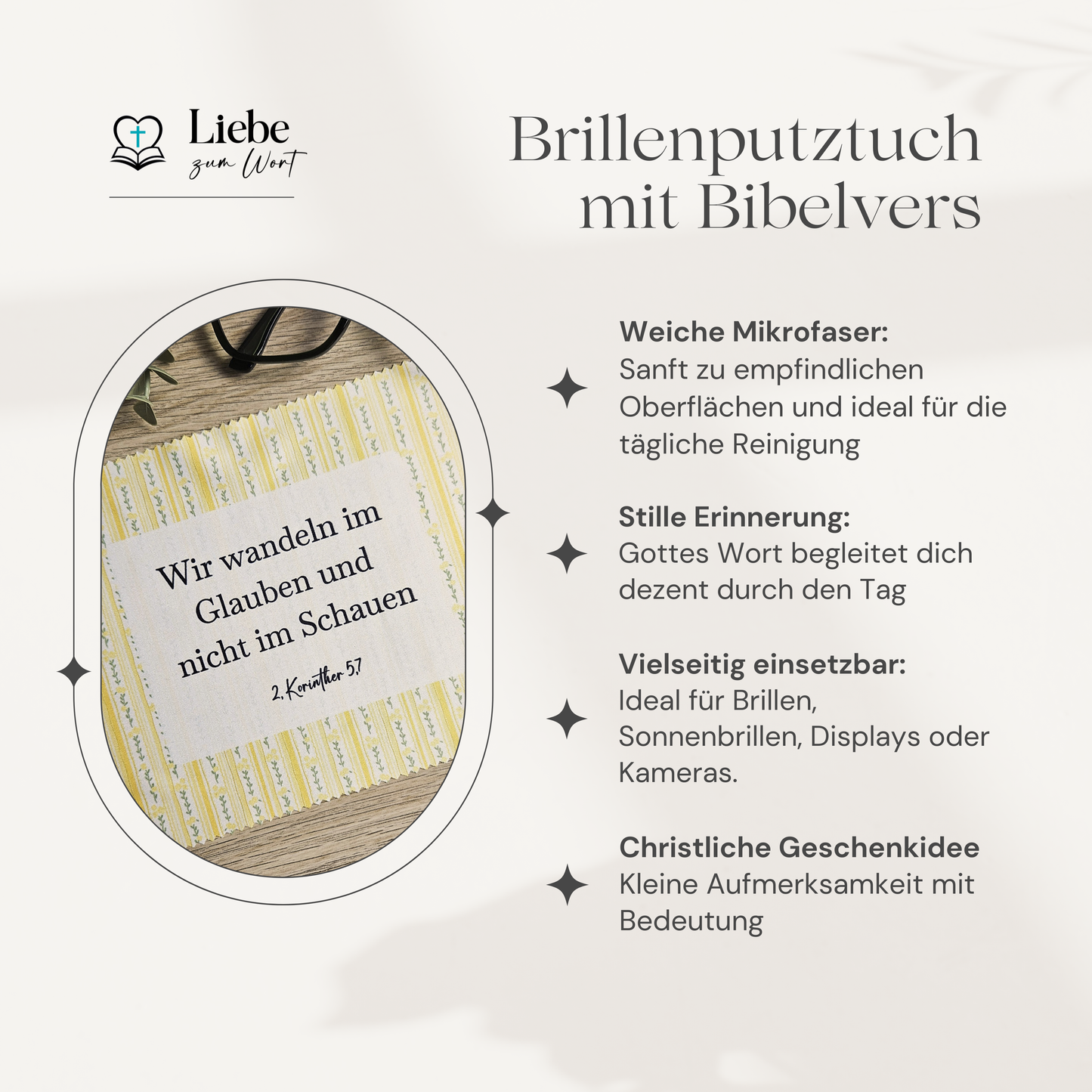 Reinigungstuch – Florales Streifenmuster