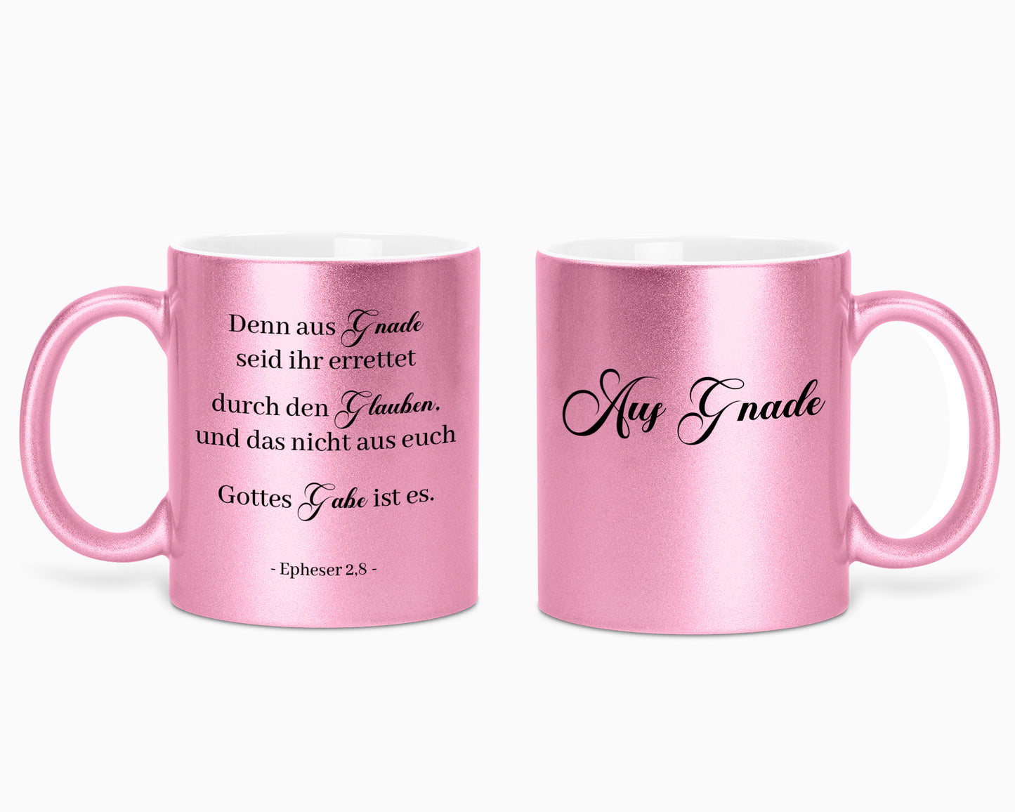 Aus Gnade - Glitzertasse