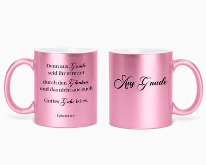 Aus Gnade - Glitzertasse