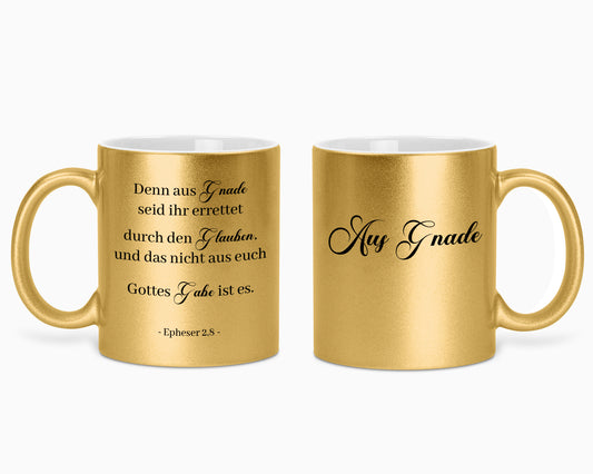 Aus Gnade - Glitzertasse