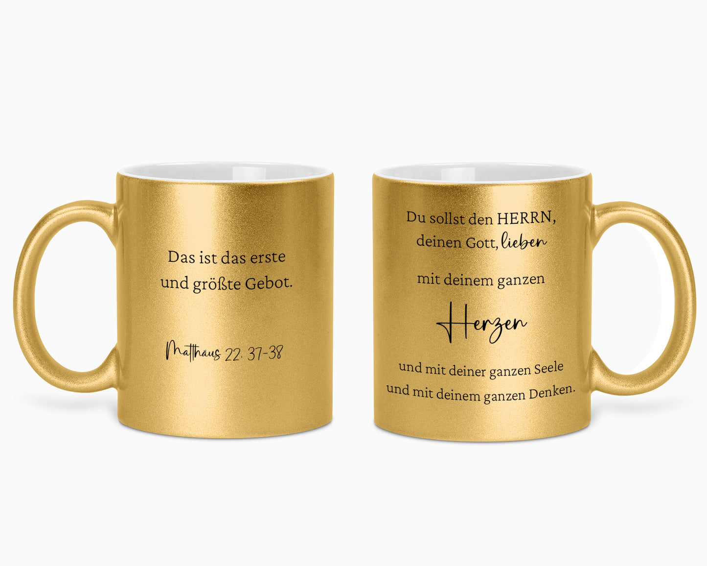 Das grösste Gebot - Glitzertasse