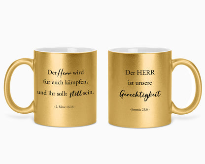 Gerechtigkeit - Glitzertasse