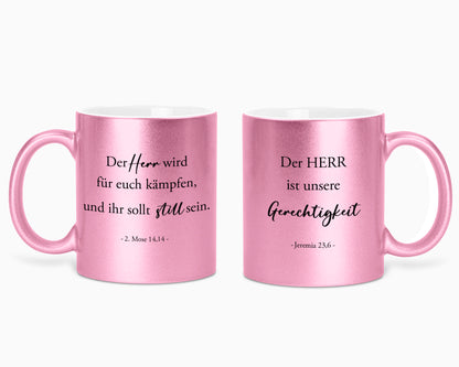 Gerechtigkeit - Glitzertasse