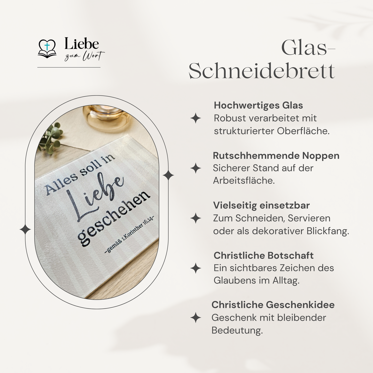 Alles soll in Liebe geschehen - Zartes Beige