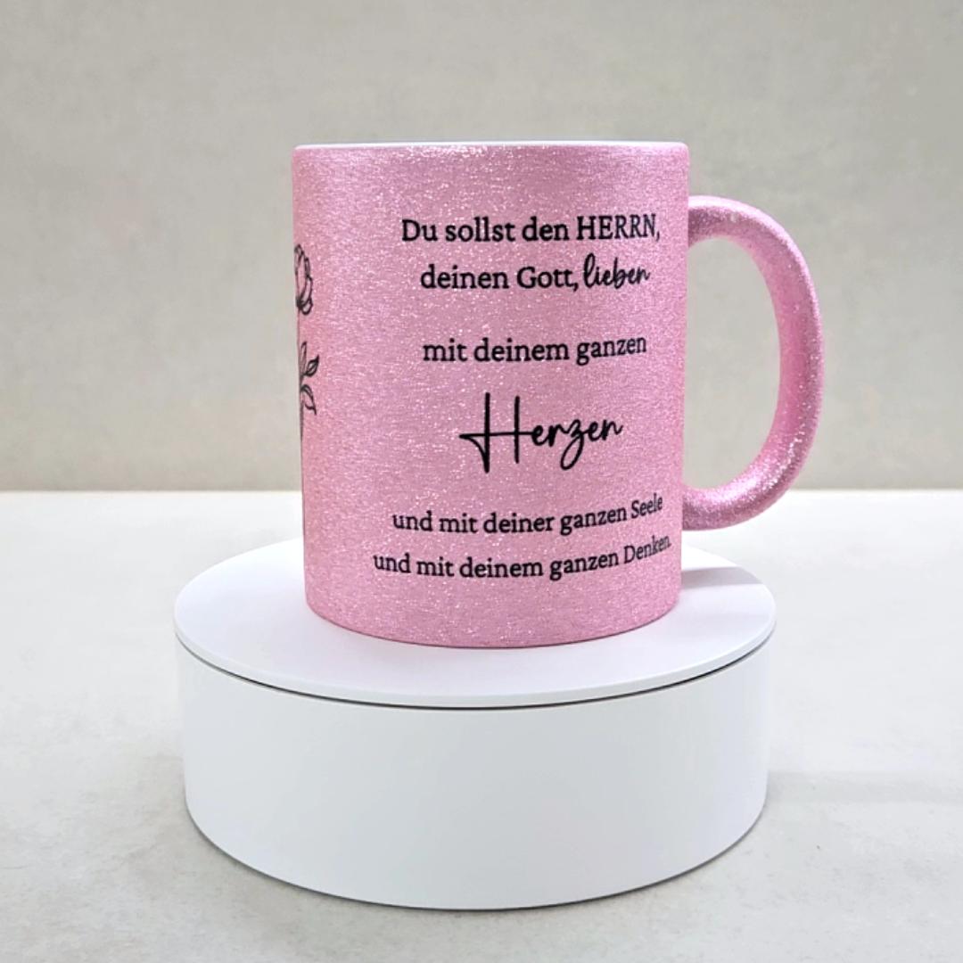 Das grösste Gebot - Glitzertasse