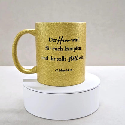 Gerechtigkeit - Glitzertasse