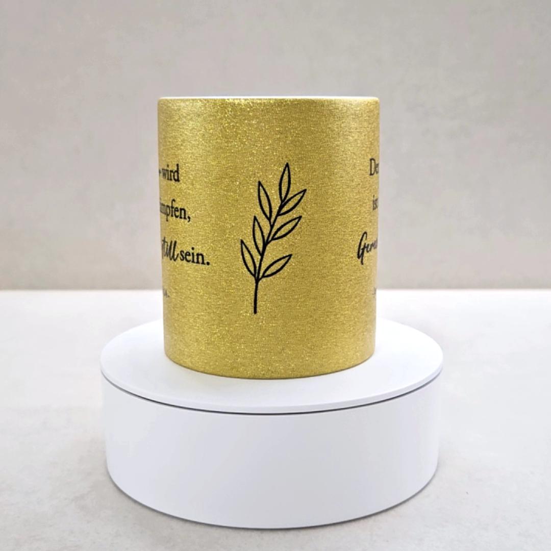 Gerechtigkeit - Glitzertasse