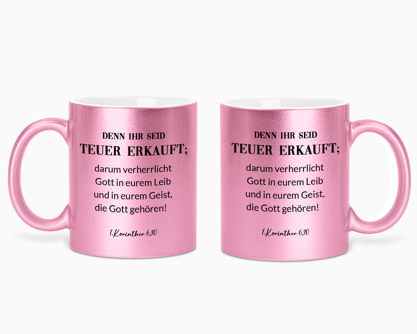 Teuer erkauft - Glitzertasse