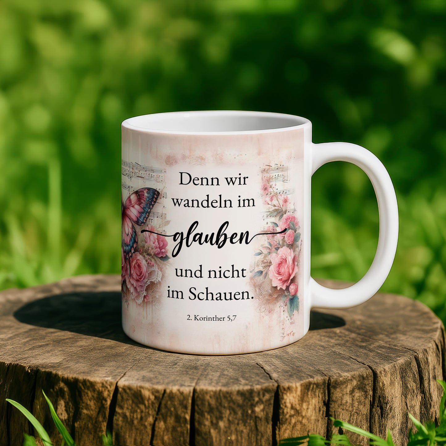 Denn wir wandeln im glauben und nicht im Schauen