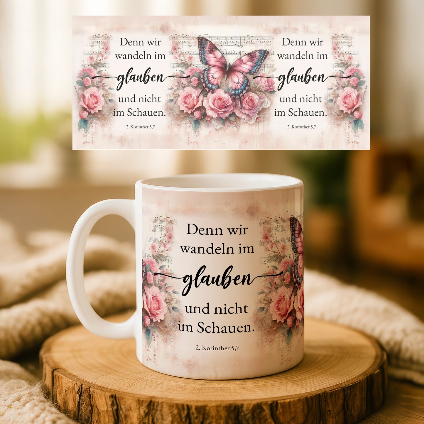Denn wir wandeln im glauben und nicht im Schauen